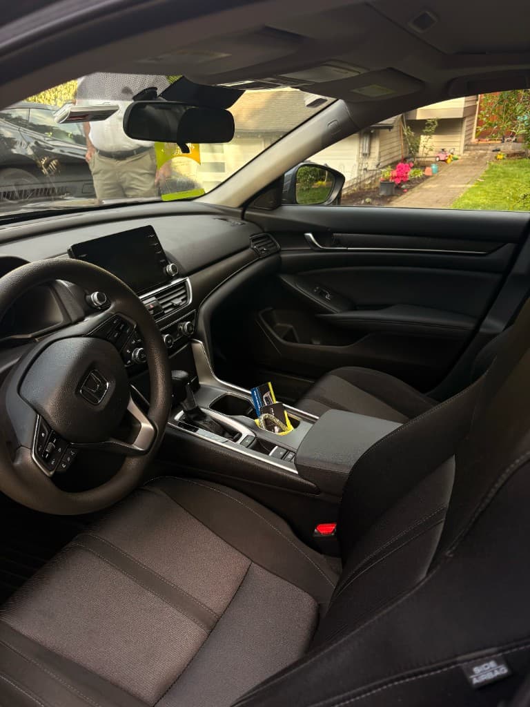 Honda Accord front cabin interior after detail